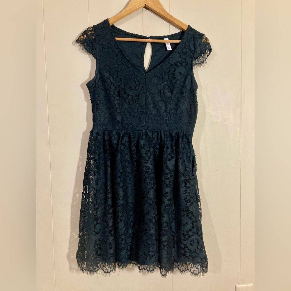 Xhiliration Black Lace Dress Size Small